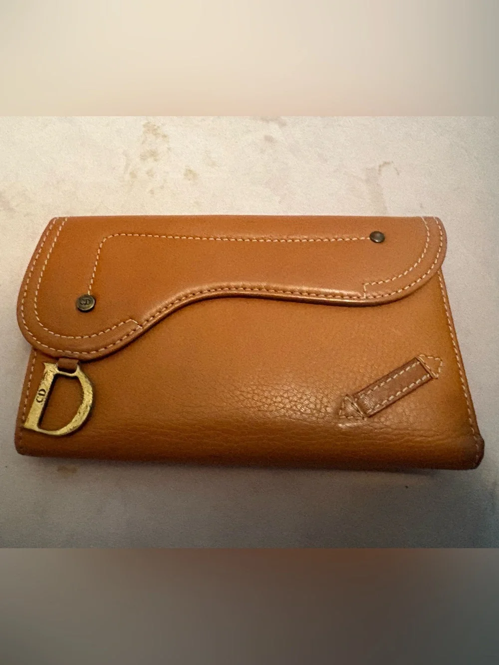 Christian Dior Saddle long continental tri fold wallet
